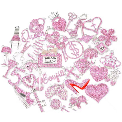 Rhinestone Alloy Mixed Charms