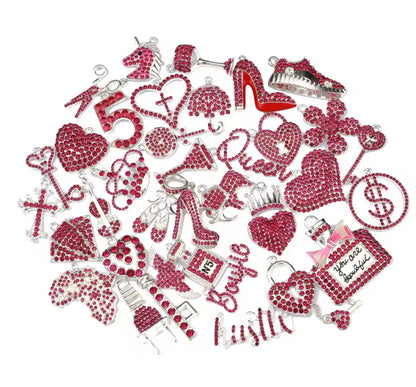Rhinestone Alloy Mixed Charms