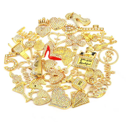 Rhinestone Alloy Mixed Charms
