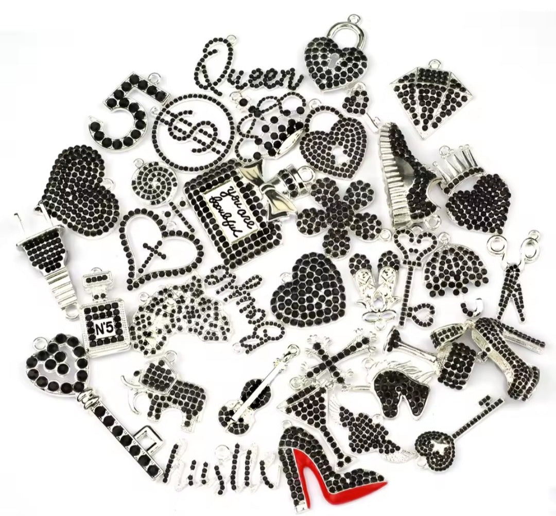 Rhinestone Alloy Mixed Charms