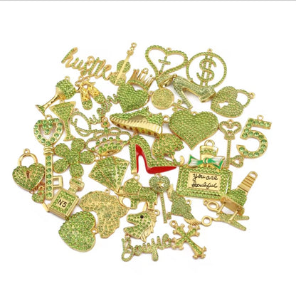 Rhinestone Alloy Mixed Charms