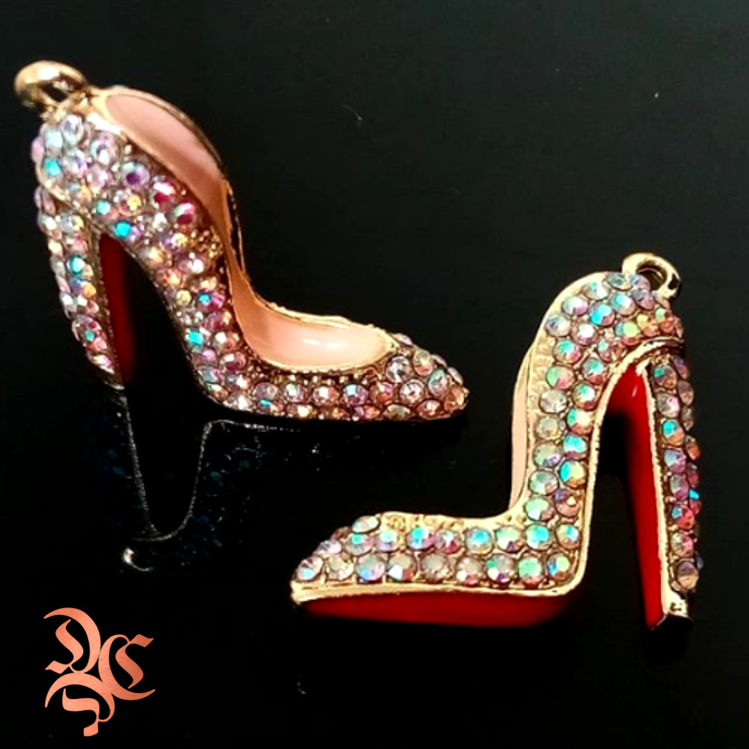Crystal Couture Charms™ Red Bottom Stiletto Charms, Non-Tarnish, No Fade